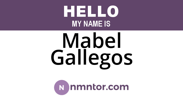 Mabel Gallegos