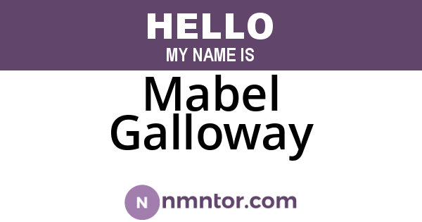 Mabel Galloway