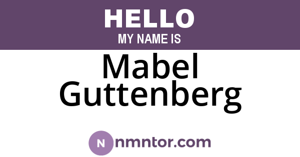 Mabel Guttenberg
