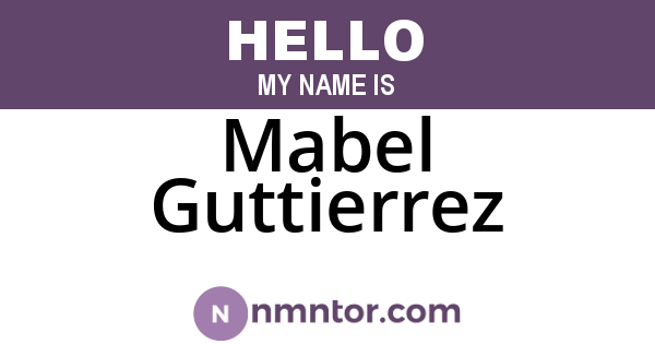 Mabel Guttierrez