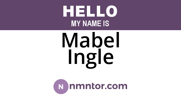 Mabel Ingle