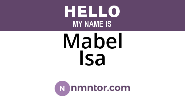 Mabel Isa