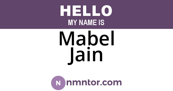 Mabel Jain