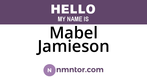 Mabel Jamieson