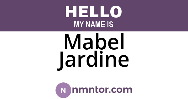 Mabel Jardine