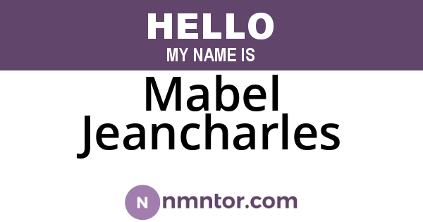 Mabel Jeancharles