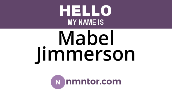 Mabel Jimmerson