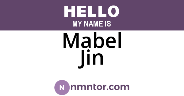 Mabel Jin