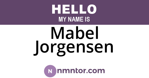 Mabel Jorgensen