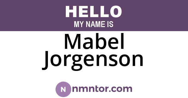 Mabel Jorgenson
