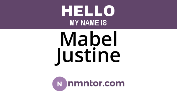 Mabel Justine