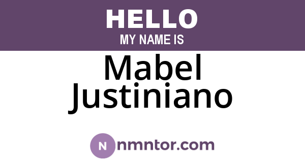 Mabel Justiniano