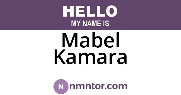 Mabel Kamara