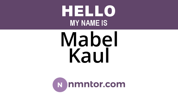 Mabel Kaul