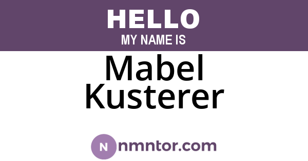 Mabel Kusterer