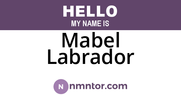 Mabel Labrador