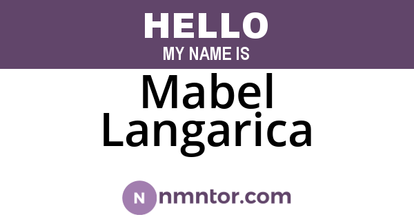 Mabel Langarica
