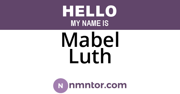 Mabel Luth