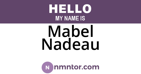 Mabel Nadeau
