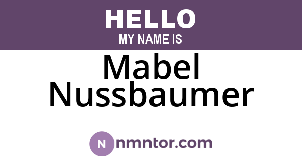 Mabel Nussbaumer