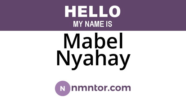 Mabel Nyahay