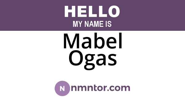 Mabel Ogas