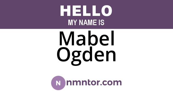 Mabel Ogden