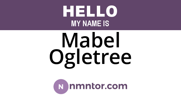 Mabel Ogletree