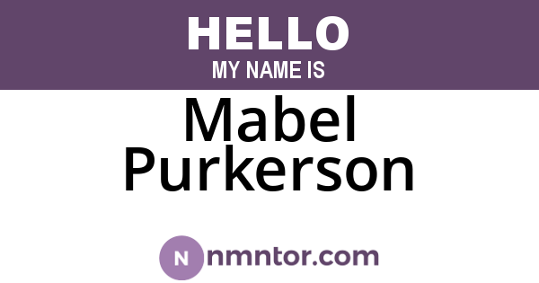 Mabel Purkerson
