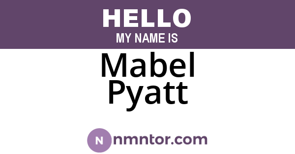 Mabel Pyatt