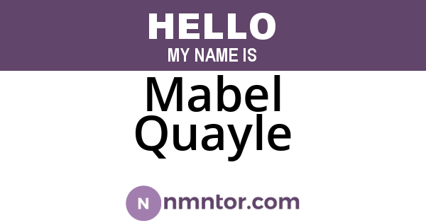 Mabel Quayle