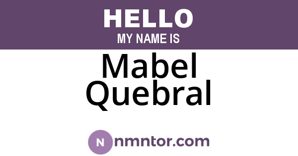 Mabel Quebral