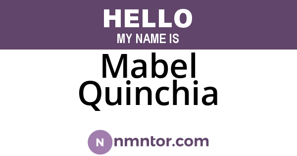 Mabel Quinchia