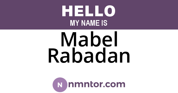 Mabel Rabadan