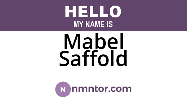 Mabel Saffold