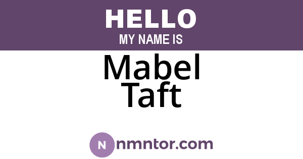 Mabel Taft