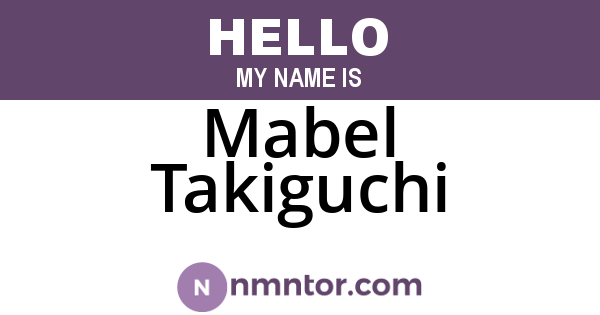 Mabel Takiguchi