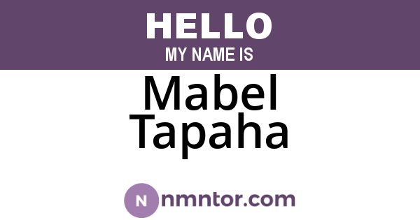 Mabel Tapaha