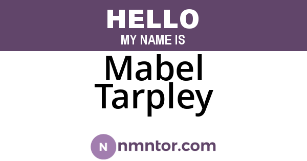 Mabel Tarpley