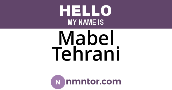 Mabel Tehrani