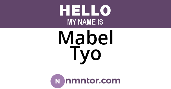 Mabel Tyo