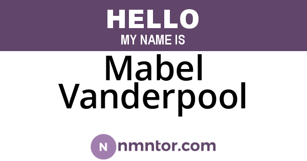 Mabel Vanderpool