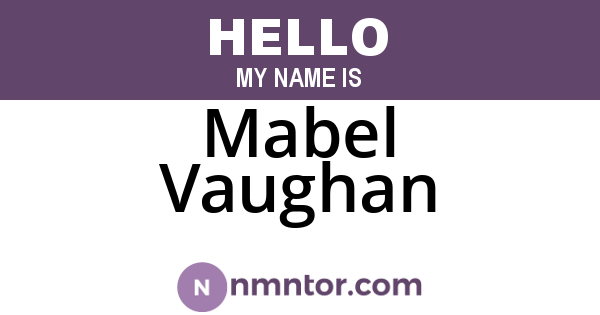 Mabel Vaughan