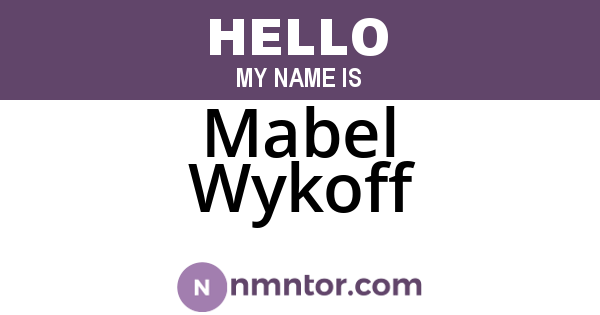 Mabel Wykoff