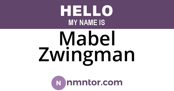 Mabel Zwingman