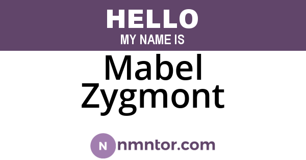 Mabel Zygmont