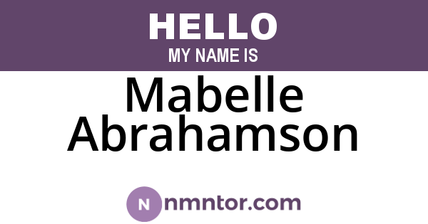 Mabelle Abrahamson