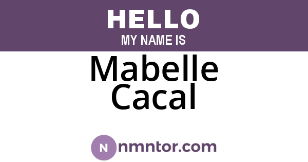 Mabelle Cacal