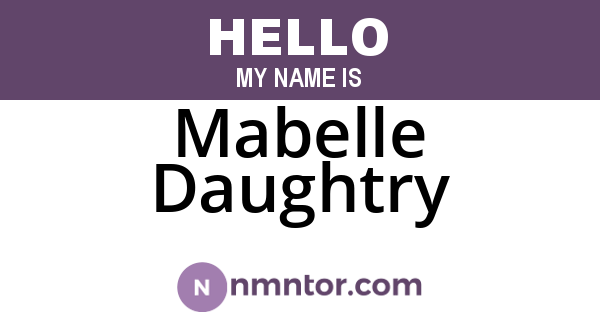 Mabelle Daughtry