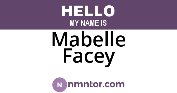 Mabelle Facey